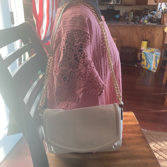 Aimee Kestenberg White Leather Shoulder Bag NWT - Picture 8 of 13